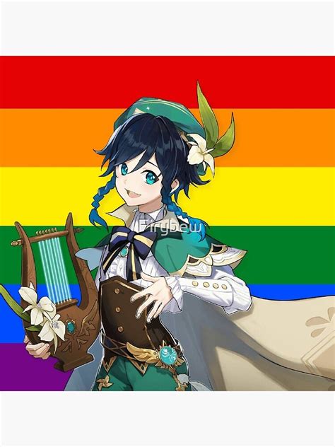 Venti Genshin Impact Lgbtq Gay Art Pin For Sale By Firybew Redbubble