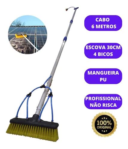 Vassoura Para Limpeza De Placas Solar Profissional Cabo Mts