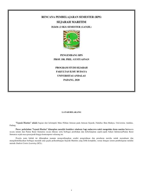 Sejarah Maritim Indonesia Dan Pantai Barat Sumatera Pdf