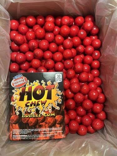 Dubble Bubble Hot Cinnamon Chews Gumballs One Inch Bulk Gum LB LB LB