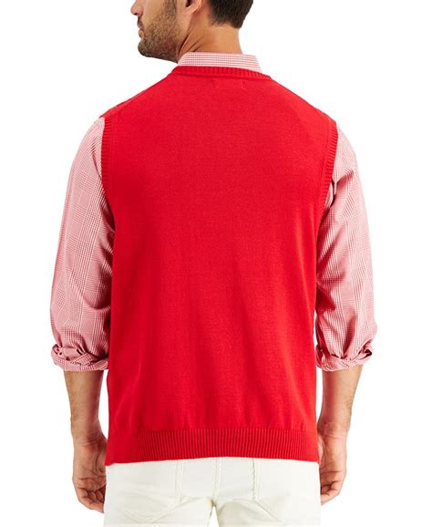 Club Room Mens Cable Knit Cotton Sweater Vest Created For Macys