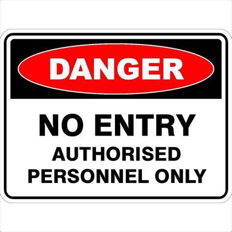 No Entry Authorised Personnel Only Discount Safety Signs New Zealand