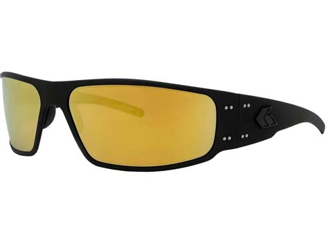 Gatorz Magnum Sunglasses Blackout Frame Rose Polarized Wgold Mirror