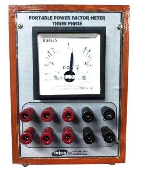 Eletech Analog Portable Three Phase Power Factor Meter For Laboratory Packaging Type