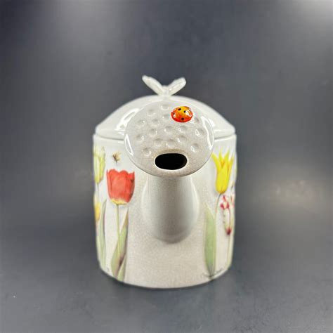 Tulip Watering Can Teapot Hallmark Natures Sketchbook Marjolein Bastin