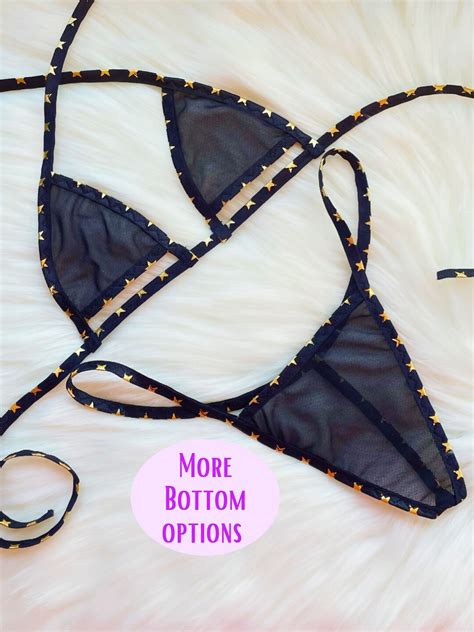 Extreme Micro Bikini Stripper Outfits Gstring Thong Rhinestones Micro Bikini Rave Outfit