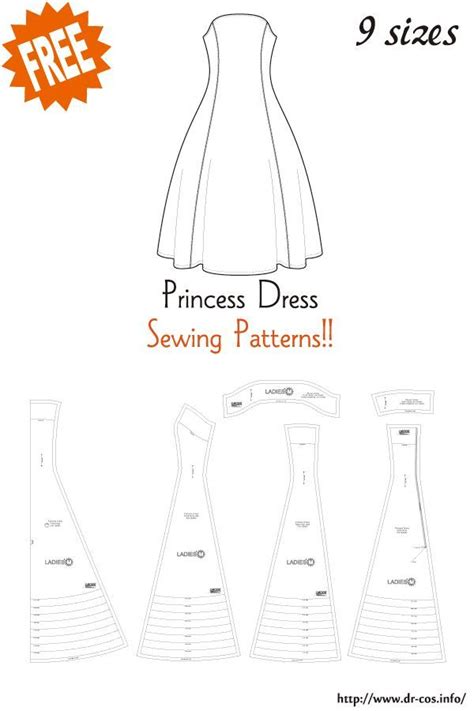 Princess Dress Free Sewing Patterns | Diy sewing pattern, Sewing ...