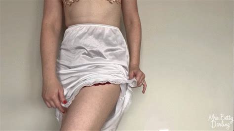 Watch White Half Slip And Red Satin Nylon Panties Lingerie Tease SFW Non Nude Porn Video