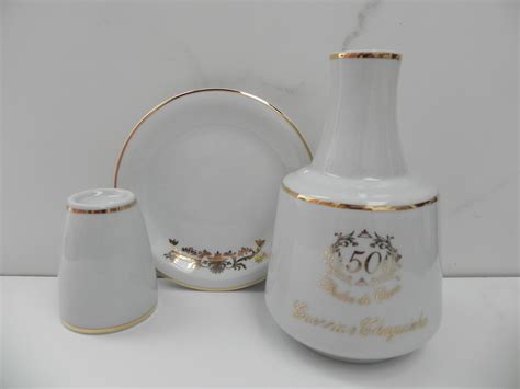 Moringa De Porcelana Presente Bodas De Ouro Personalizada Elo