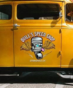 Custom Hot Rod Pinstriping Piston Lettering Vinyl Sticker Dingmun