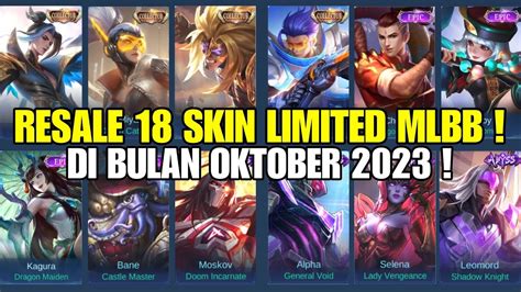 Update Resale Skin Limited Di Event Mlbb Terbaru Oktober