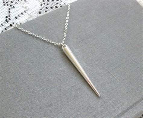 silver spike necklace