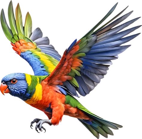 Rainbow Lorikeet Bird Bird Clipart Ai Generated Stock Illustration