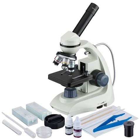 Amscope 40x 1000x Led Portable Compound Microscope With Slide