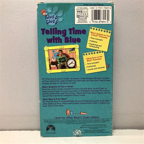 Nick Jr Blues Clues Telling Time Vhs Grelly Usa Sexiz Pix