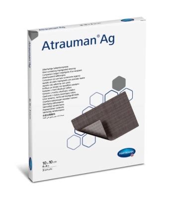 Повязка мазевая Hartmann Atrauman AG с серебром 10 см x 10 см, 3 штуки ...