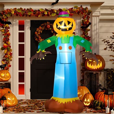 The Holiday Aisle Pumpkin Scarecrow Halloween Inflatable Wayfair