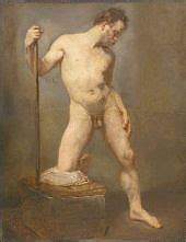 Study Of A Male Nude By Theodore Gericault Oil Painting Reproduction