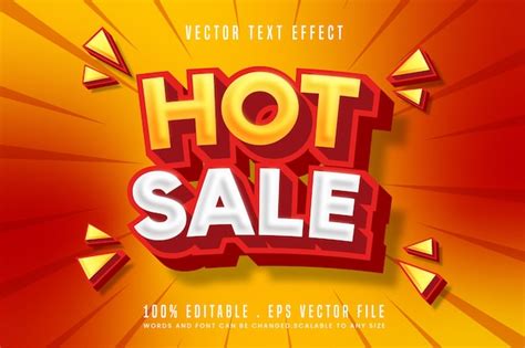 Premium Vector Hot Sale Text Effect Editable Font Style