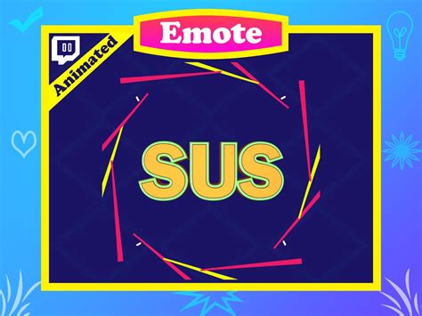 Sus Animated Emote Twitch Emote Sus Text Animated Emote Discord