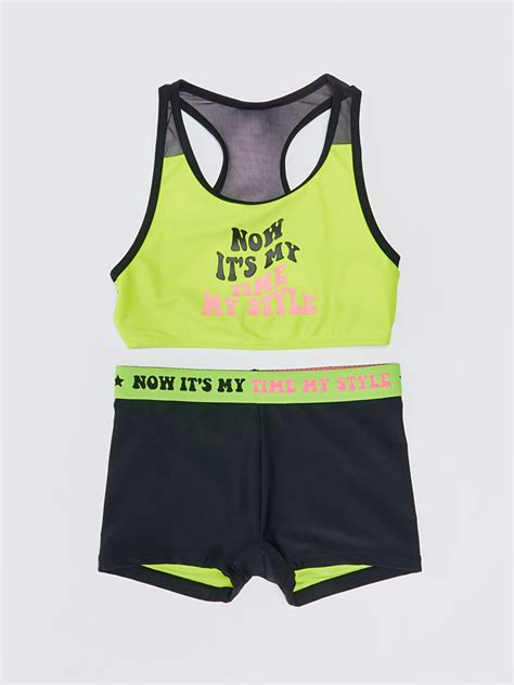 Sari Bask L K Z Ocuk Bikini S Z Jtm Lcw