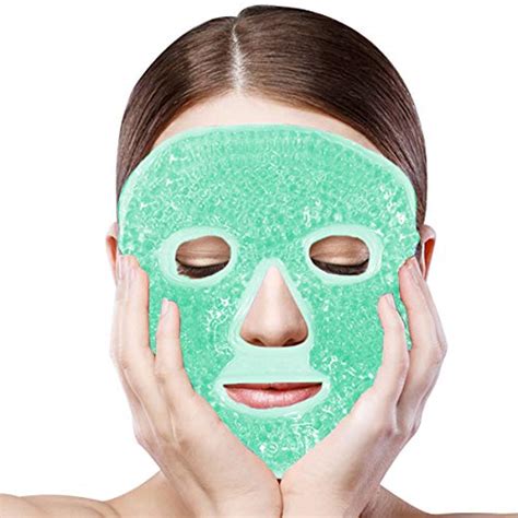 Jakuva Hot And Cold Therapy Full Face Gel Mask Face Ice Mask For Woman Man Gel Beads Eye Mask