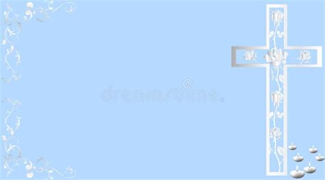 Light Blue Background Design For Christening
