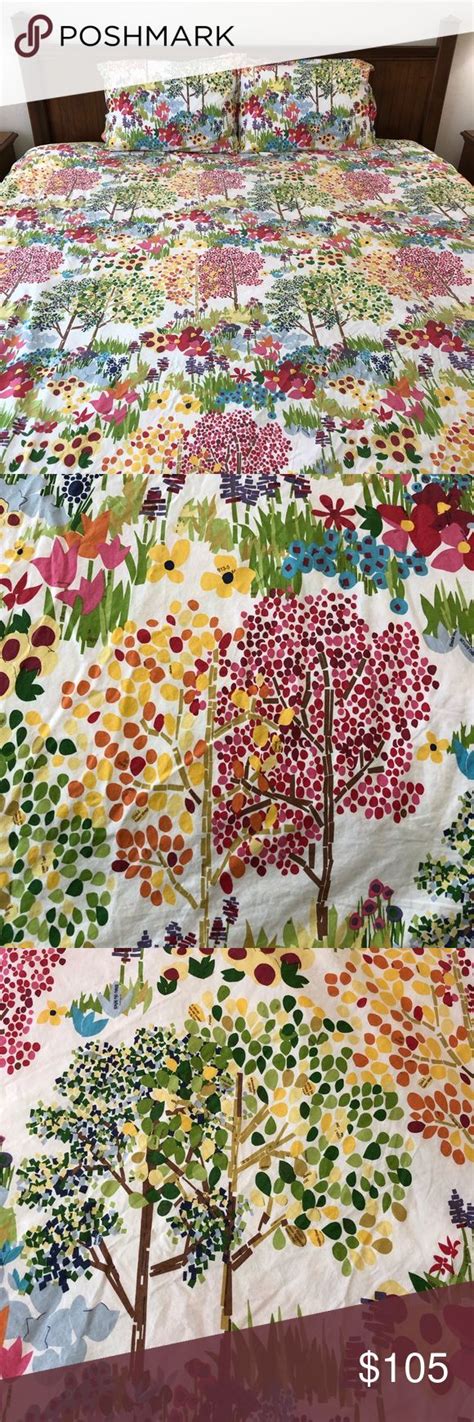 Pottery Barn King Duvet Cover Shams Woodland Trees King Duvet Cover