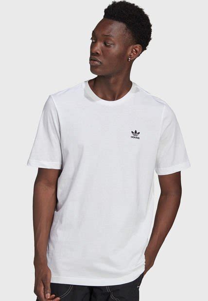 Polera Adidas Originals Essential Tee Blanco Calce Regular Compra