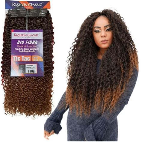 Aplique Tic Tac Cabelo Cacheado Flora Bio Fibra Cm Fashion