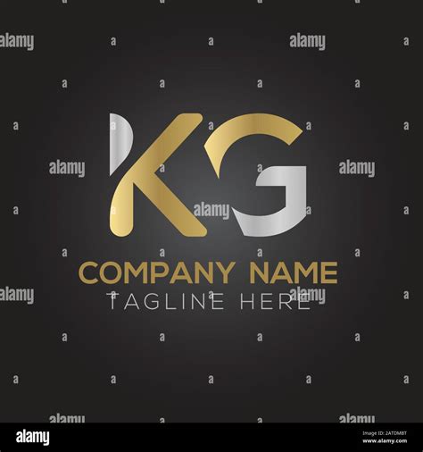 Initial Alphabet Kg Logo Design Vector Template Abstract Letter Kg