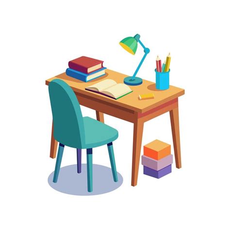 Premium Vector | Realistic Reading Desk vector illustration