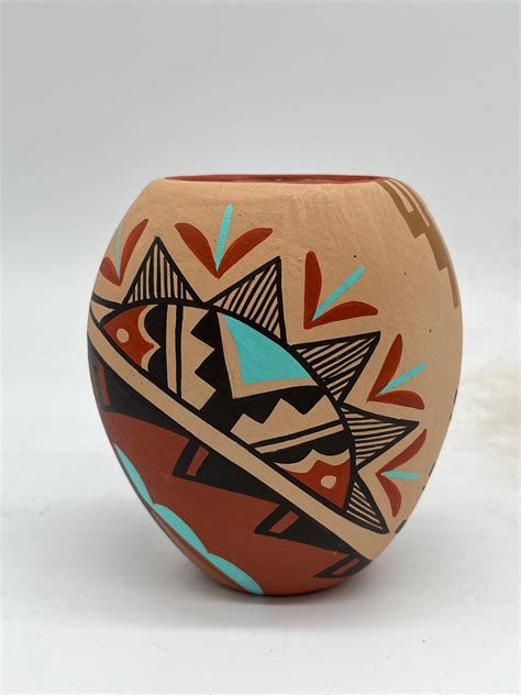 Native American Jemez Pottery Vase Ms Toya Etsy