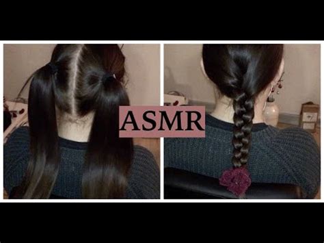 ASMR Playing With My Friend S Hair Straightening Styling Hair