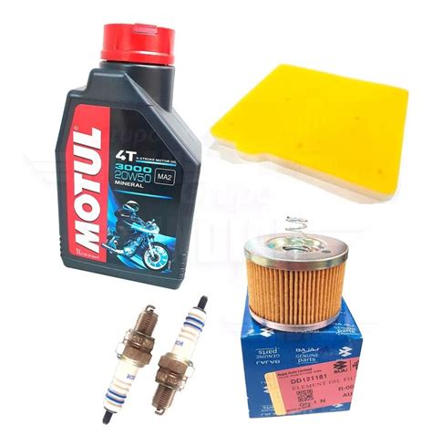 Kit Filtro Aceite Y Bujias Bajaj Discover Pulsar135 V15 Accesorios