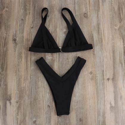 Fashon Sexy Summer Bikini Two Pieces Women Bikini L Women Bikini Rainbow Girls Bikini Black