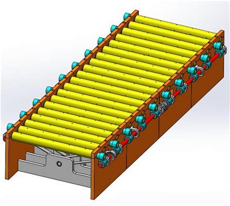 动力滚筒输送线3d模型下载三维模型solidworks模型 制造云 产品模型