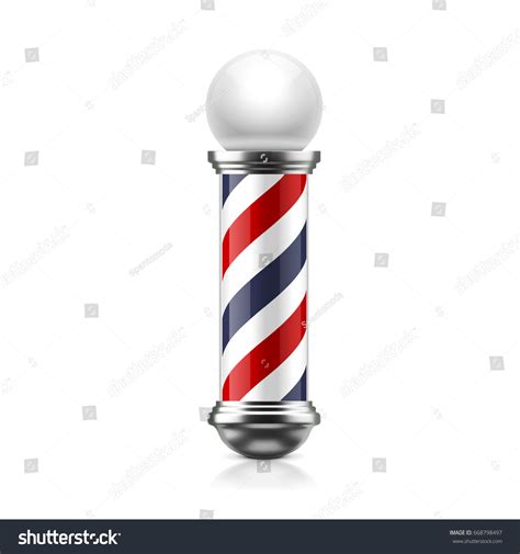 Barber Pole Isolated On White Background Stock Vector Royalty Free 668798497 Shutterstock