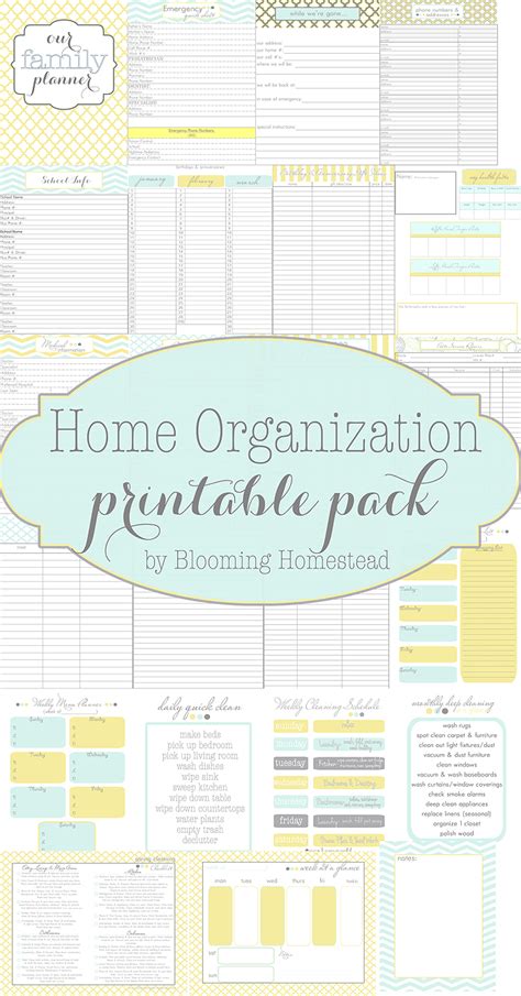 Free Home Organization Printables - Free Templates Printable