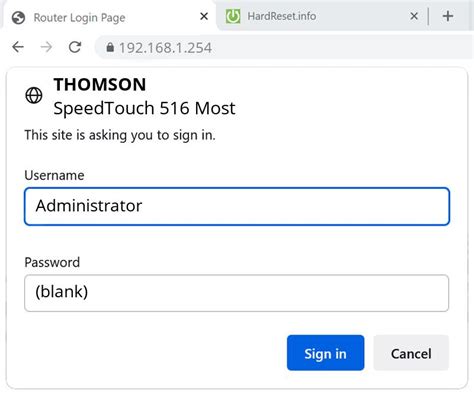 Thomson Speedtouch 516 Most Default Password How To