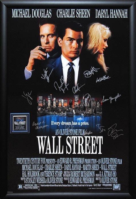 Wall Street Signed Movie Poster