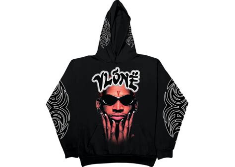 Vlone Rodman Logo Hoodie Black Mens Ss22 Us