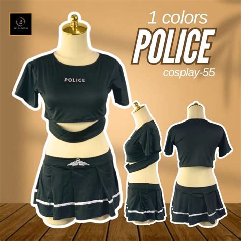 Jual Belladonna Id COD Baju Tidur Wanita Dewasa Lingerie COSPLAY 55 POLICE All Size Costume