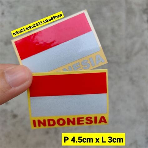 Jual Stiker Cutting Motor Stiker Bendera Merah Putih Indonesia Shopee