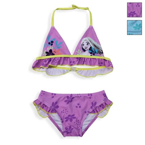 MAILLOT DE BAIN Bikini Fille Disney FROZEN ELSA 2 Pièces Avec Volants