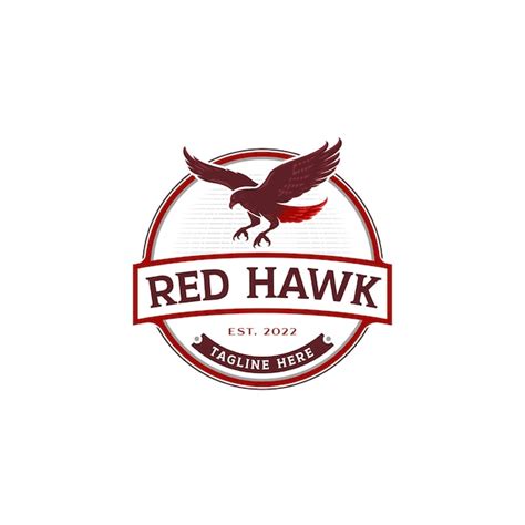 Fliegende Rote Adler Logo Design Vorlage Premium Vektor