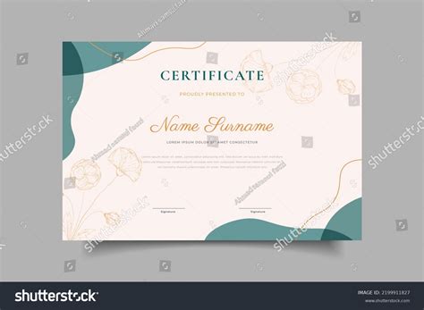 certificate template abstract aestetic designvector illustration stock