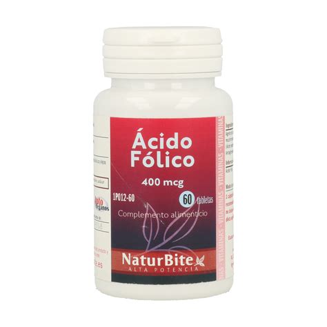 Ácido Fólico 60 comprimidos de 400μg de Naturbite Naturitas