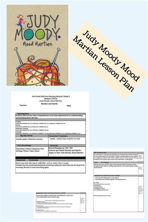 Judy Moody Mood Martian Lesson Plan