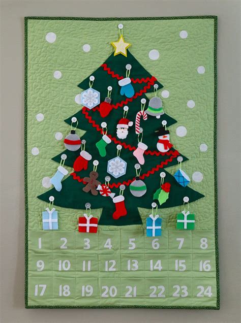 Embroidery Advent Calendar Kit Printable Monthly Calendar